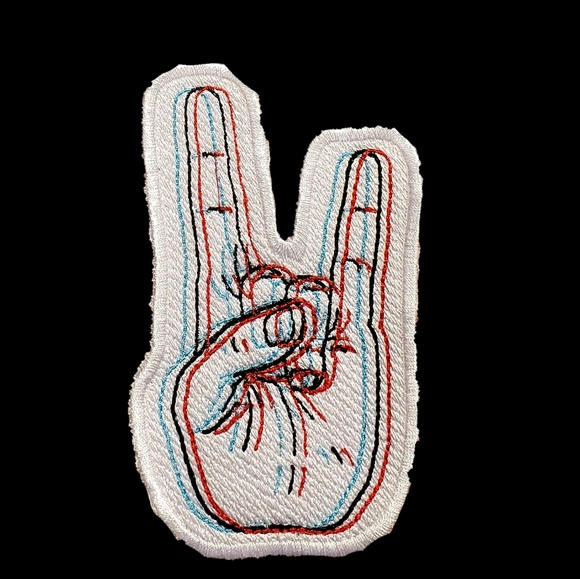 Stereoscopic Horns Embroidered Patch - Picture 1 of 1